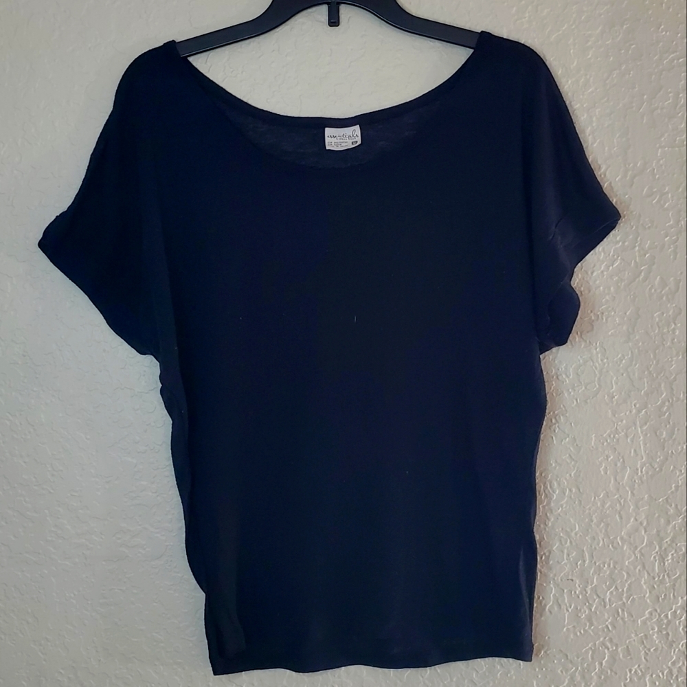 Essentials Semi Sheer Top Size M